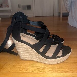 Torrid Black Wedge Sandals for Women